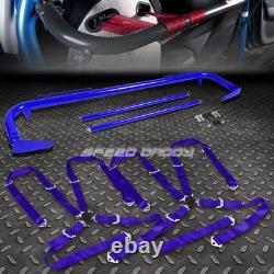 Blue 49stainless Steel Chassis Harness Bar+blue 4-pt Strap Camlock Seat Belt Blue 49stainless Steel Chassis Harness Bar+blue 4-pt Strap Camlock Seat Belt