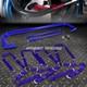 Blue 49stainless Steel Chassis Harness Bar+blue 4-pt Strap Camlock Seat Belt