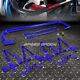 Blue 49stainless Steel Chassis Harness Bar+blue 6-pt Strap Camlock Seat Belt