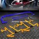 Blue 49stainless Steel Chassis Harness Bar+gold 4-pt Strap Buckle Seat Belt