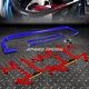 Blue 49stainless Steel Chassis Harness Bar+red 4-pt Strap Buckle Seat Belt