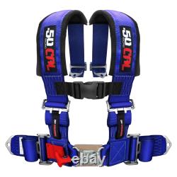 Blue 4 Point 3 Seat Belt Racing Harness Side By Side Polaris RZR Ranger RZR4