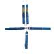 Blue 5 Point Racing Harness Seat Belt Combo Latch & Link Pull Down SFI 16.1 c