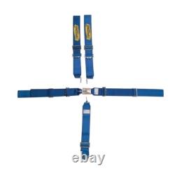 Blue 5 Point Racing Harness Seat Belt Combo Latch & Link Pull Down SFI 16.1 c