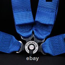 Blue RECARO 4 Point 3 Racing Seat Belt Quick Release Seatbelt Snap-On Harness