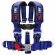 Blue Race H Harness Seat Belt 5 Point with Pads Sand Rail 3x3 style Longtravel