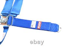 Blue Racing Harness V Style Latch & Link Bolt In 5 Point Seat Belt Sfi 16.1