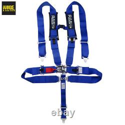 Blue Universal 4 Point Camlock Quick Release Seat Belt Harness 3 Wide