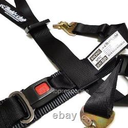Buddy Club Racing Spec 4 Point Seat Belt Harness Black BC08-RSSH4-B Genuine