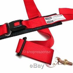 Buddy Club Racing Spec 4 Point Seat Belt Harness Red BC08-RSSH4-R