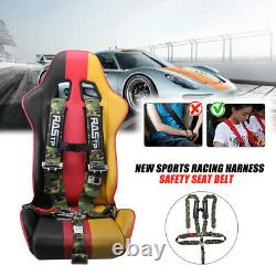 CA 5 Point 3 Racing Car UTV Sport Quick Release Harness Safety Seat Belt Black