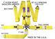 Cam Lock 5 Pt Seat Belt Sfi 16.1 Harness Floor Mount Rjs Racing Yellow Sportsman
