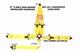 Cam Lock Racing Harness 5 Pt Seat Belt V Mount Signature Series Yellow & Black