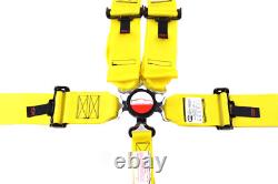Cam Lock Racing Harness 5 Pt Seat Belt V Mount Signature Series Yellow & Black