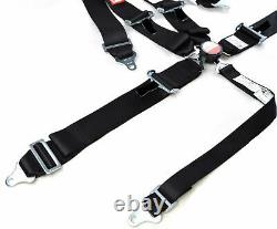 Cam Lock Racing Harness Seat Belt 3 Sfi 16.1 Universal 5 Point Black