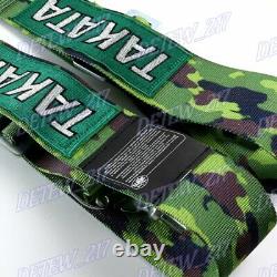 Camouflage 4 Point Snap-On 3 With Camlock Racing Seat Belt Harness Universal x1