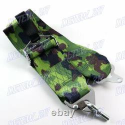 Camouflage 4 Point Snap-On 3 With Camlock Racing Seat Belt Harness Universal x1