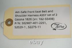 Cessna 182 Am-Safe Front Seat Belt & Shoulder Harness Set (2), 502987-401-2251