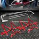 Chrome 49stainless Steel Chassis Harness Bar+red 6-pt Strap Camlock Seat Belt