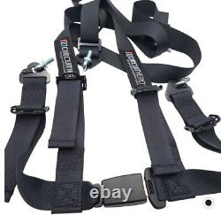 Circuit Hero 4 Point Static Racing Harness 2 Belt Black Universal