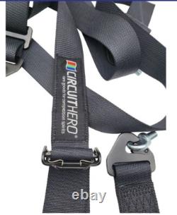 Circuit Hero 4 Point Static Racing Harness 2 Belt Black Universal