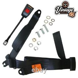 Classic VW Front Seat Belts Kits 3 Point Static Red Pair E Approved Beetle Bus