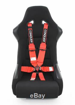 Conquer SFI 16.1/FIA Rated 6 Point Racing Safety Harness Cam Lock Seat Belt