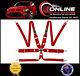 FIA Approved (HANS) 6-POINT Racing Harness QUICK RELEASE Red race seat belt