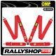 FIA OMP SALOON 4 POINTS RED SEATBELT Harness Belts Race Racing Rally DA801F