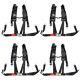 Fit For Polaris RZR XP S 4 1000 Seat Belt Harness 4 Pack New 4 Point 2 Padded