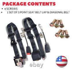 For All Kia Seat Belts 2pcs Front Adjustable 3 Point Safety Replacement