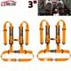 For CanAm X3 YXZ UTV Orange Pair of 4 Point Harness Racing Seat Belt 3 Padding