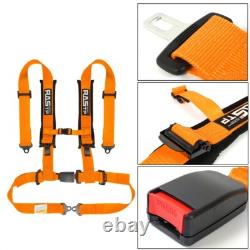 For CanAm X3 YXZ UTV Orange Pair of 4 Point Harness Racing Seat Belt 3 Padding