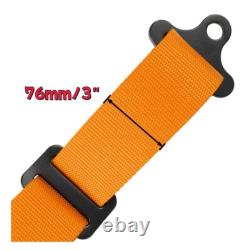 For CanAm X3 YXZ UTV Orange Pair of 4 Point Harness Racing Seat Belt 3 Padding