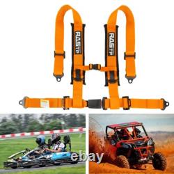 For CanAm X3 YXZ UTV Orange Pair of 4 Point Harness Racing Seat Belt 3 Padding