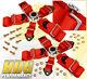 For Hyundai 2X 3Inch 5-Point Race Seat Belt Cam Lock Harness Strap Sport Set Red