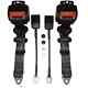 For Vw Beetle Bug Front Seat Belt with 3 Joints Automatic Type Black Pair