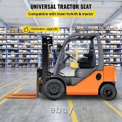 Forklift Tractor Seat Suspension Adjustable Backrest Armrest Safety Belt