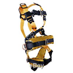 Full Body Rock Climbing High Work Rappelling Safety Harness Seat Belt Equip