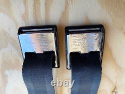 GM Black Retractor Seat Belts 68-72 Chevy Olds Pontiac GTO Nova Chevelle Impala