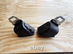 GM Black Retractor Seat Belts 68-72 Chevy Olds Pontiac GTO Nova Chevelle Impala