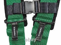 GREEN 4 point Racing Harness Seat Belts Razor RZR UTV Buggy Off-Road