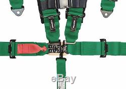 GREEN Custom 5 Point Shoulder Harness Racing Seat Belts SFI 1 Set