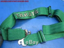 Genuine Takata Mph 4 Point Racing Seat Belt Harness With Hardware Green