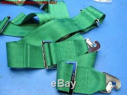 Genuine Takata Mph 4 Point Racing Seat Belt Harness With Hardware Green