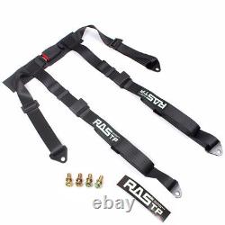 Go Kart Seat True Carbon Fiber+4 Point 2 Quick Release Safety Seat Belt Harness