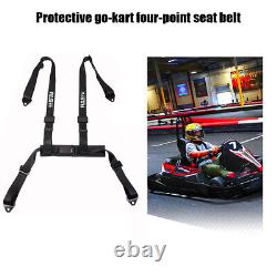 Go Kart Seat True Carbon Fiber+4 Point 2 Quick Release Safety Seat Belt Harness