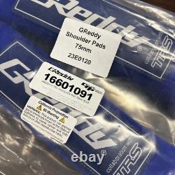 Greddy TRS Collaboration BLUE Seat Belt Harness Shoulder Pads 2pc For Car Truck