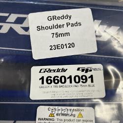 Greddy TRS Collaboration BLUE Seat Belt Harness Shoulder Pads 2pc For Car Truck