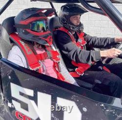 Green 4 Point Harness for Bucket Seat with Latch Lock Design, 9 Colors to Cho